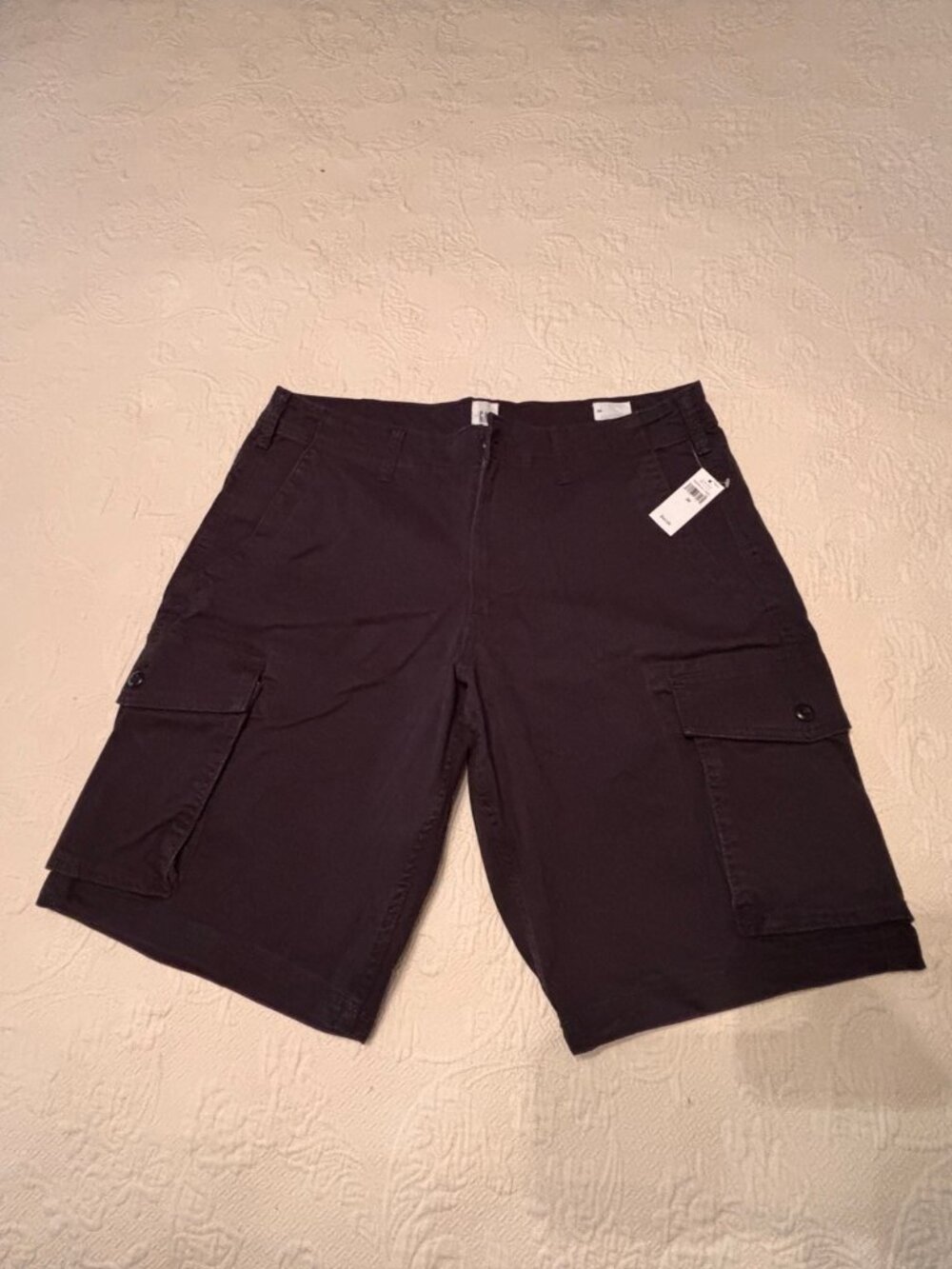 Gap Cargo Shorts Mens 34 Black Cotton Twill Multi-Pocket Casual Outdoor